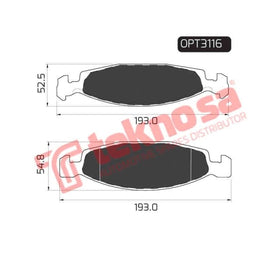 Brake Pad Jeep Grand Cherokee 02 05 ( Front ) (SET LH & RH Wheel) Brake Pads Optima