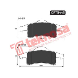 Brake Pad Jeep Grand Cherokee 02 ( R ) (SET LH & RH Wheel) Brake Pads Optima