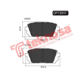 Brake Pad Kia Carens 06 ( R ) (SET LH & RH Wheel) Brake Pads Optima