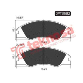 Brake Pad Kia Cerato 04 07 ( Front ) (SET LH & RH Wheel) Brake Pads Optima