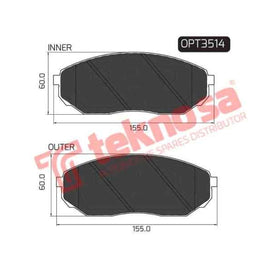 Brake Pad Kia Sorento 03 10 ( Front ) (SET LH & RH Wheel) Brake Pads OPTIMA