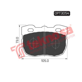 Brake Pad Land Rover Defender 86 94 ( Front ) (SET LH & RH Wheel) Brake Pads Optima