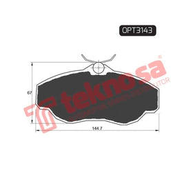Brake Pad Land Rover Discovery 99 ( Front ) (SET LH & RH Wheel) Brake Pads Optima