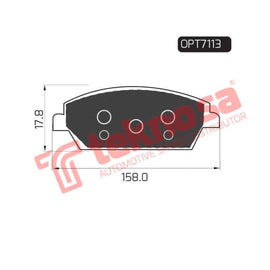 Brake Pad Mahindra Xuv500 12 ( Front ) (SET LH & RH Wheel) Brake Pads OPTIMA