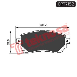 Brake Pad Mazda 6 14 (F) (SET LH & RH Wheel) Brake Pads Optima