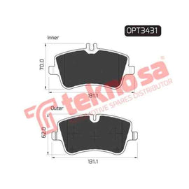 Brake Pad Mercedes Benz C Class C230 00 ( Front ) (SET LH & RH Wheel) Brake Pads Optima