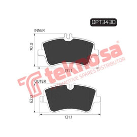 Brake Pad Mercedes Benz C Class [W203] 00 03 ( Front ) (SET LH & RH Wheel) Brake Pads Optima