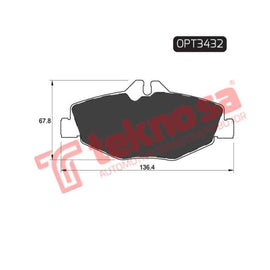 Brake Pad Mercedes Benz E Class [W211] 05 ( Front ) (SET LH & RH Wheel) Brake Pads Optima