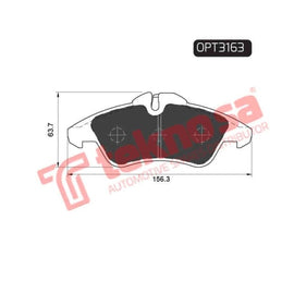 Brake Pad Mercedes Benz Sprinter 96 00 ( Front ) (SET LH & RH Wheel) Brake Pads Optima