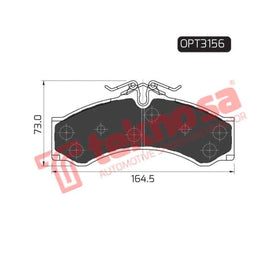 Brake Pad Mercedes Benz Sprinter 96 00 (F R) (SET LH & RH Wheel) Brake Pads Optima