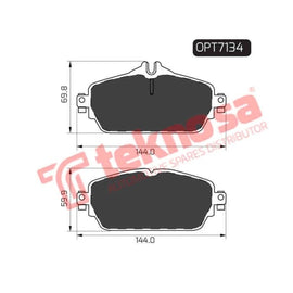 Brake Pad Mercedes C Class W205 13 ( Front ) (SET LH & RH Wheel) Brake Pads OPTIMA