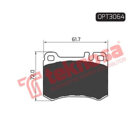 Brake Pad Mercedes E Class W210 96 ( R ) (SET LH & RH Wheel) Brake Pads Optima