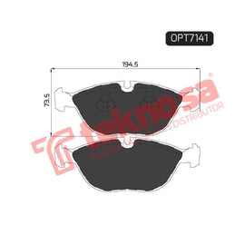 Brake Pad Mercedes E Class W211 02 ( Front ) (SET LH & RH Wheel) Brake Pads Optima