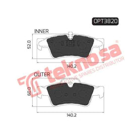 Brake Pad Mercedes Gl 06 ( R ) (SET LH & RH Wheel) Brake Pads Optima