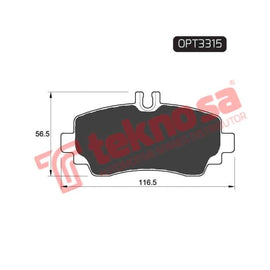 Brake Pad Mercedes W168 00 ( Front ) (SET LH & RH Wheel) Brake Pads Optima