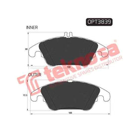 Brake Pad Mercedes W204 07 ( Front ) (SET LH & RH Wheel) Brake Pads Optima