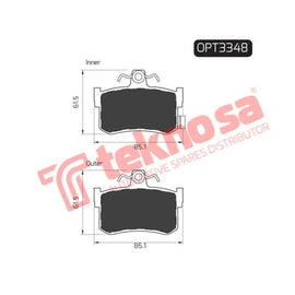 Brake Pad Mg Rover 01 ( R ) (SET LH & RH Wheel) Brake Pads OPTIMA