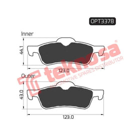 Brake Pad Mini Cooper 01 ( R ) (SET LH & RH Wheel) Brake Pads Optima