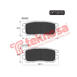 Brake Pad Mitshubishi Pajero 93 ( R ) (SET LH & RH Wheel) Brake Pads Optima
