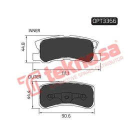Brake Pad Mitsubishi Outlander 07 ( R ) (SET LH & RH Wheel) Brake Pads OPTIMA