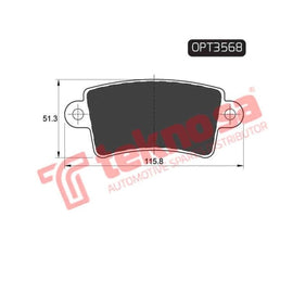 Brake Pad Nissan InteRear Solidtar 05 ( R ) (SET LH & RH Wheel) Brake Pads Optima