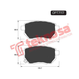 Brake Pad Nissan Murano 03 ( Front ) (SET LH & RH Wheel) Brake Pads Optima