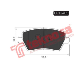 Brake Pad Nissan Np200 09 ( Front ) (SET LH & RH Wheel) Brake Pads OPTIMA