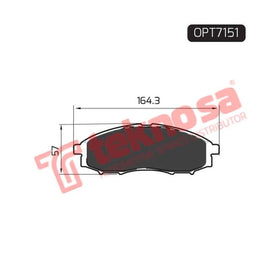 Brake Pad Nissan Np300 08 ( Front ) (SET LH & RH Wheel) Brake Pads Optima