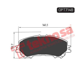 Brake Pad Nissan Qashqai 14 ( Front ) (SET LH & RH Wheel) Brake Pads OPTIMA