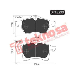 Brake Pad Opel Astra 00 05 ( Front ) (SET LH & RH Wheel) Brake Pads Optima