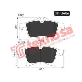 Brake Pad Opel Astra 05 11 ( Front ) (SET LH & RH Wheel) Brake Pads Optima