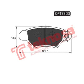 Brake Pad Opel Astra 99 ( R ) (SET LH & RH Wheel) Brake Pads Optima