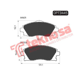 Brake Pad Opel CoRear Solida 02 08 ( Front ) (SET LH & RH Wheel) Brake Pads Optima