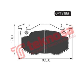 Brake Pad Peugeot 206 01 ( R ) (SET LH & RH Wheel) Brake Pads OPTIMA