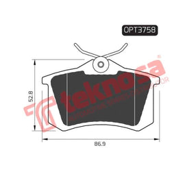 Brake Pad Peugeot 308 06 ( R ) (SET LH & RH Wheel) Brake Pads Optima