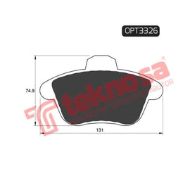 Brake Pad Peugeot 605 95 ( Front ) (SET LH & RH Wheel) Brake Pads Optima