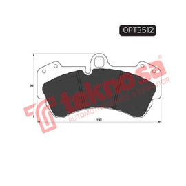 Brake Pad PoRear Solidche Cayenne 03 ( Front ) (SET LH & RH Wheel) Brake Pads Optima