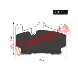 Brake Pad PoRear Solidche Cayenne 04 ( R ) (SET LH & RH Wheel) Brake Pads Optima