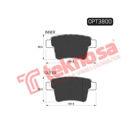 Brake Pad Proton Gen 2 05 ( R ) (SET LH & RH Wheel) Brake Pads OPTIMA