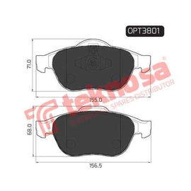 Brake Pad Renault Grand Scenic 06 ( Front ) (SET LH & RH Wheel) Brake Pads Optima