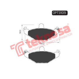 Brake Pad Renault Laguna 96 ( R ) (SET LH & RH Wheel) Brake Pads Optima
