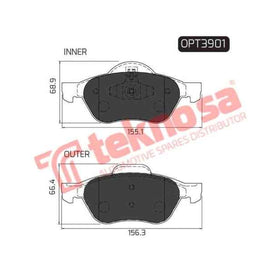 Brake Pad Renault Megane 06 ( Front ) (SET LH & RH Wheel) Brake Pads Optima