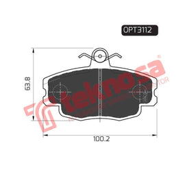 Brake Pad Renault Megane 96 ( Front ) (SET LH & RH Wheel) Brake Pads Optima