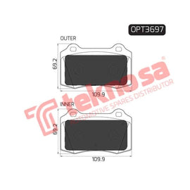 Brake Pad Seat Leon 06 ( Front ) (SET LH & RH Wheel) Brake Pads Optima