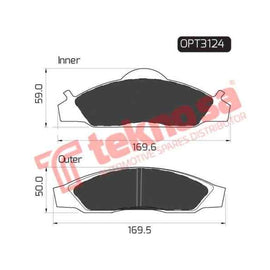 Brake Pad Ssangyong Musso Korando 96 05 ( Front ) (SET LH & RH Wheel) Brake Pads Optima