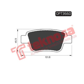 Brake Pad Toyota Avensis 06 08 ( Front ) (SET LH & RH Wheel) Brake Pads Optima