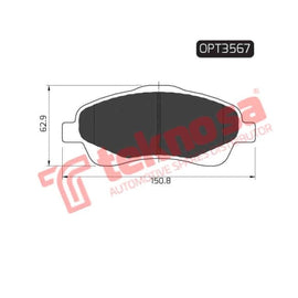 Brake Pad Toyota Avensis 06 09 ( Front ) (SET LH & RH Wheel) Brake Pads Optima