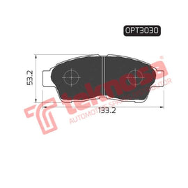 Brake Pad Toyota Camry [1] 200I 92 01 ( Front ) (SET LH & RH Wheel) Brake Pads OPTIMA