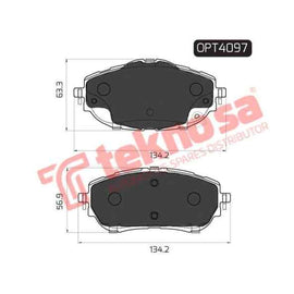 Brake Pad Toyota Corolla 14 ( Front ) (SET LH & RH Wheel) Brake Pads Optima