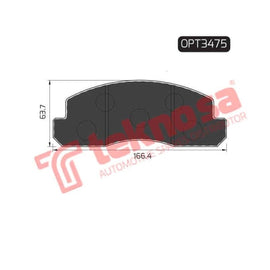 Brake Pad Toyota Dyna 5 98 ( Front ) (SET LH & RH Wheel) Brake Pads Optima